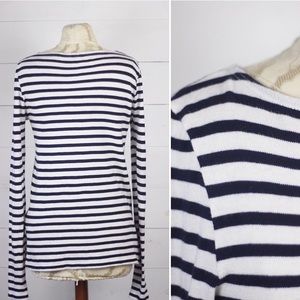 J.Crew Blue and White Striped Sweater